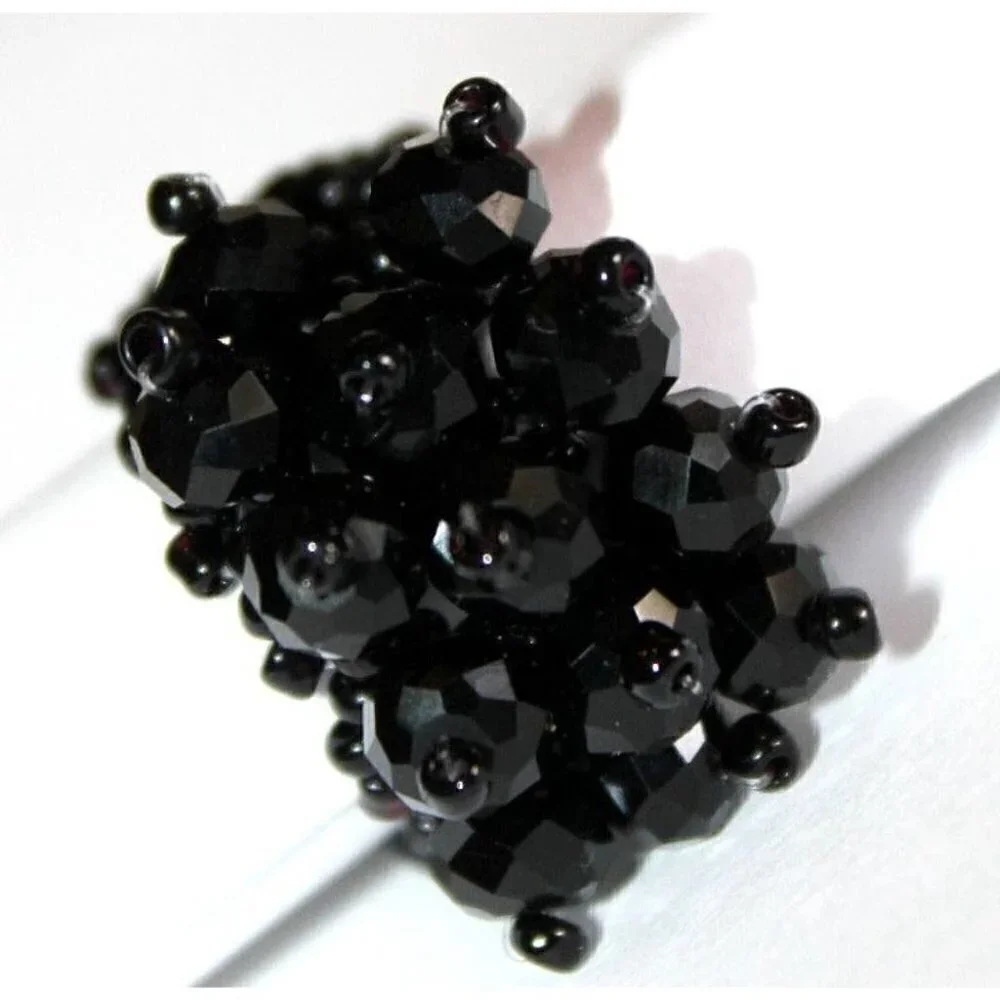 Crystal Beaded Stretch Ring seed bead